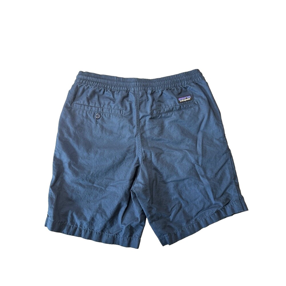 Patagonia Chino Shorts Mens M Blue 7” Inseam Drawstring Zip Pocket EUC
